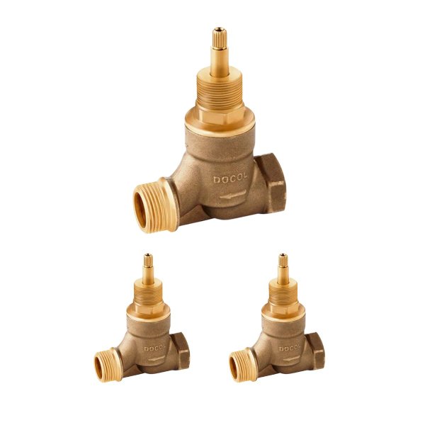 kit 3 registro ceramico 3 4 dn20 1 2 volta sentido horario docol