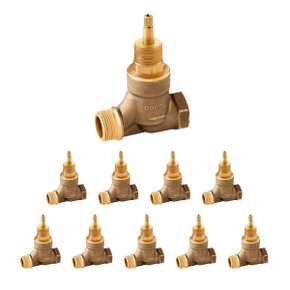 kit 10 registro ceramico 3 4 dn20 1 2 volta sentido horario docol