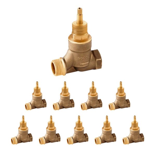 kit 10 registro ceramico 3 4 dn20 1 2 volta sentido horario docol