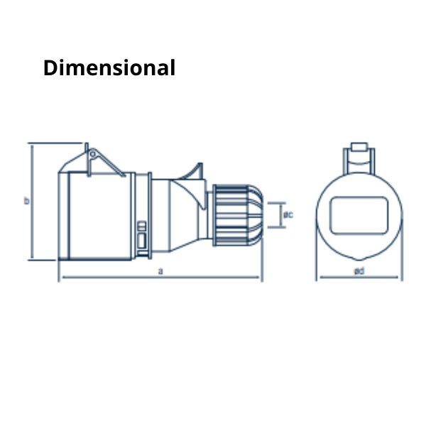 tomada acoplamento industrial 2p t16a 220 250vca tramontina 3