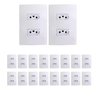 conjunto tomada dupla 2p t 10a monobloco ilumi i9 branco com 18
