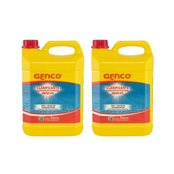 kit 2 genclor estabilizado 5l limpeza agua piscina genco