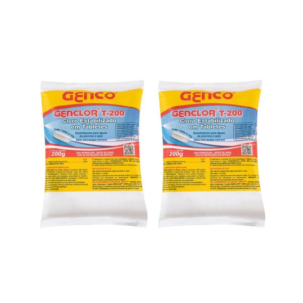 kit 2 cloro linha especial gran tab 200 grs