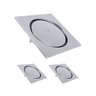 kit 3 ralo click inteligente quadrado p banheiro 15x15 aco inox