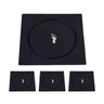 kit 4 ralo click quadrado p banheiro 15x15 black matte aco inox