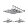 kit 3 chuveiro ducha master fria aquaplas quad art cromada 22cm