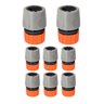 kit 8 engate rapido com aquastop em plastico para mangueira 1 2