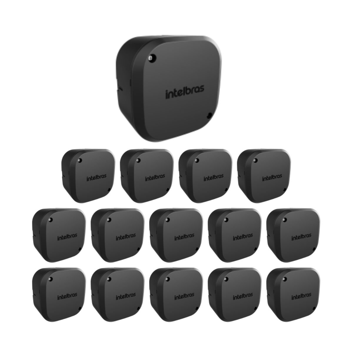 Kit 15 Caixa Passagem Cftv Vbox 1100 Black Int Intelbras. Plástico