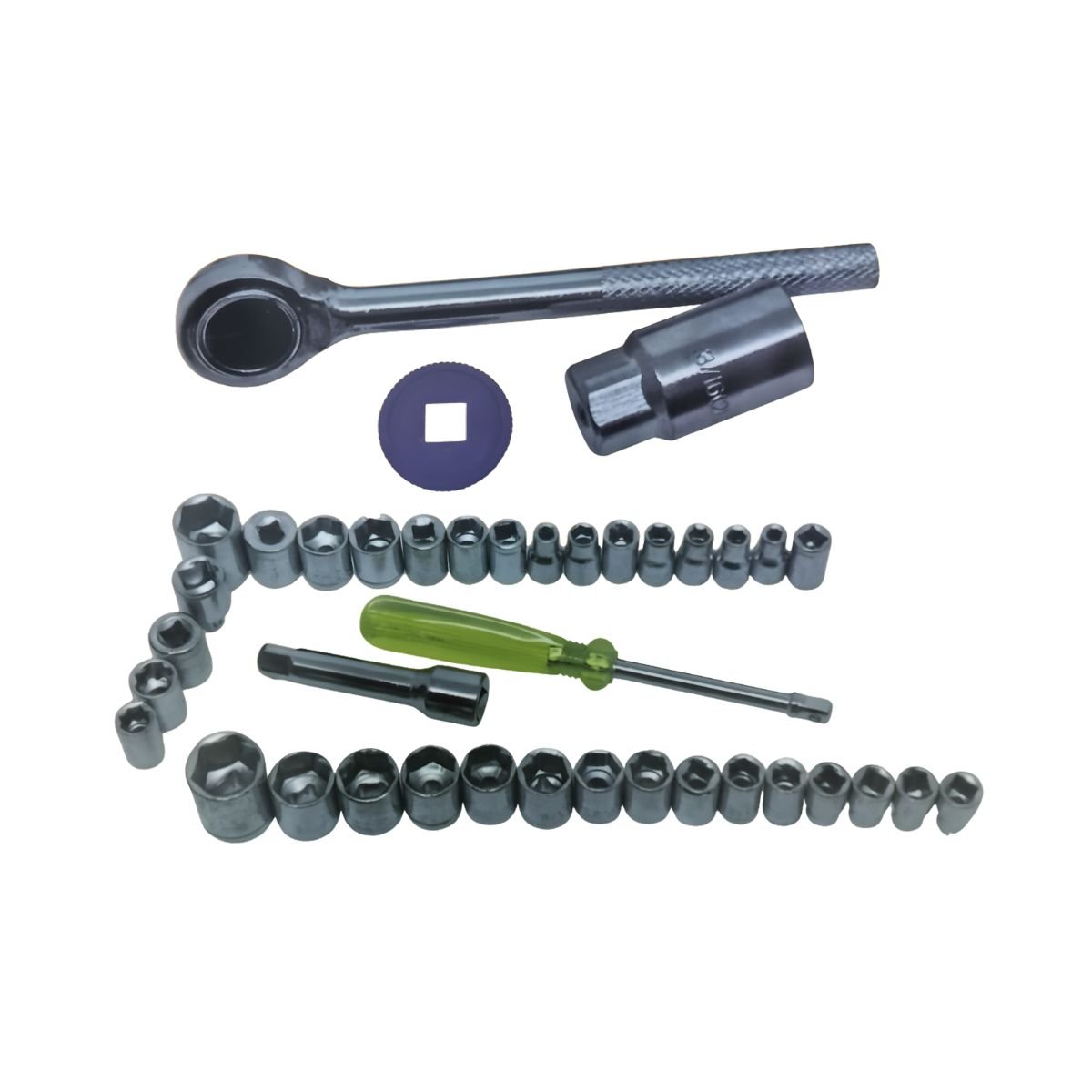 kit soquete sextavado c chave catraca 40 pcs atopy pordutos