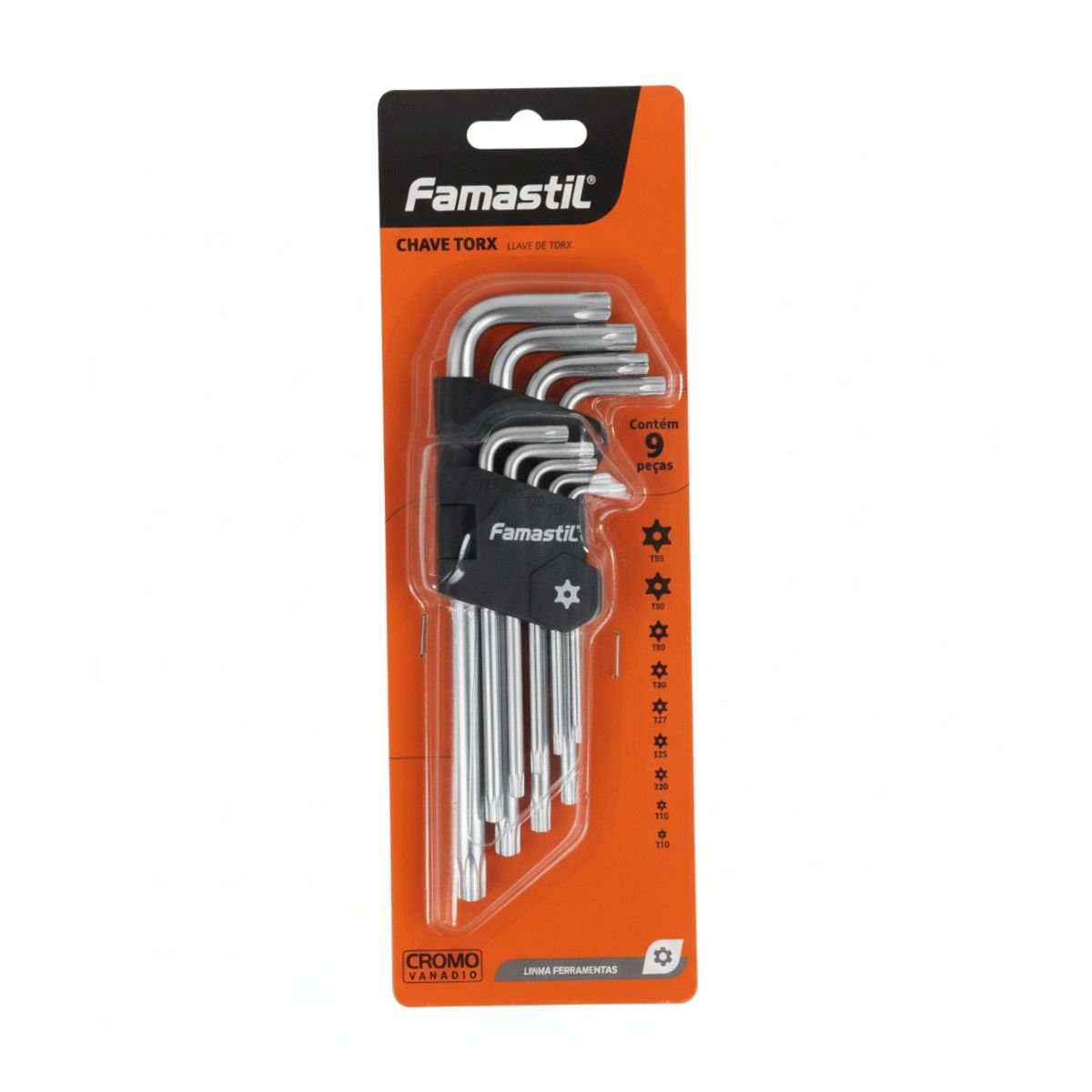 Jogo Chave Torx 47.25 9pcs T10 A T50 Foxlux | Decar