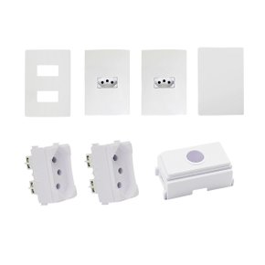 Kit Modulo Tomada e Tampa Cega com 68 ps   Ilumi