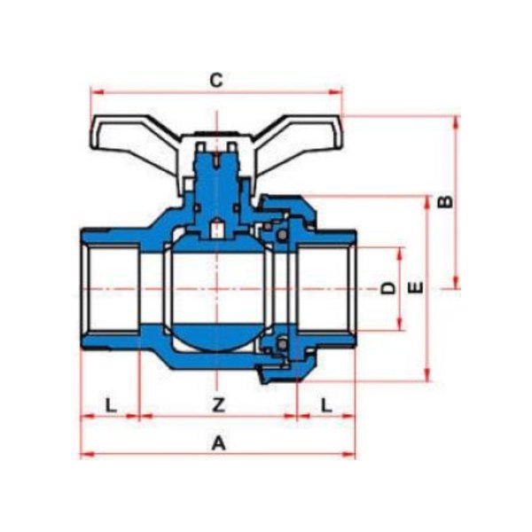 01 registro esfera 60mm soldavel tigre