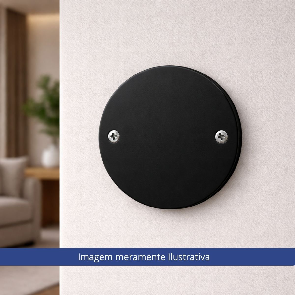 01 placa redonda sleek preto 4 pol margirius